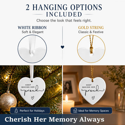 Keep Making Her Proud Bereavement Keepsake, Loss of Loved One Memorial Gift, Anniversary of Passing Thinking of You Gift, Loss of Mom Grandmother Remembrance Gift, Sympathy Gift for Grief Support