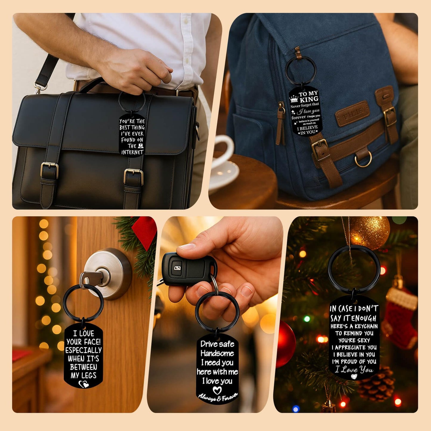 Coolvy Valentines Day Gifts for Him Drive Safe Keychains for Boyfriend Husband Birthday Anniversary Christmas Gifts From Wife