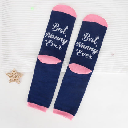 Nanny Gifts Mothers Day Christmas Stocking Stuffers Birthday Valentines Day International Womens Day Halloween New Years Thank You Gift Ideas Best Nanny Ever Gifts Sentimental Cozy Socks