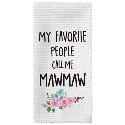 Mawmaw Gifts Kitchen Towels, Gift for Mawmaw Grandma Hand Towel, MawmawChristmas Mother's Day Dish Tea Towels for Kitchen, Mawmaws Grandma Gifts from Grandkids, 16x24inch