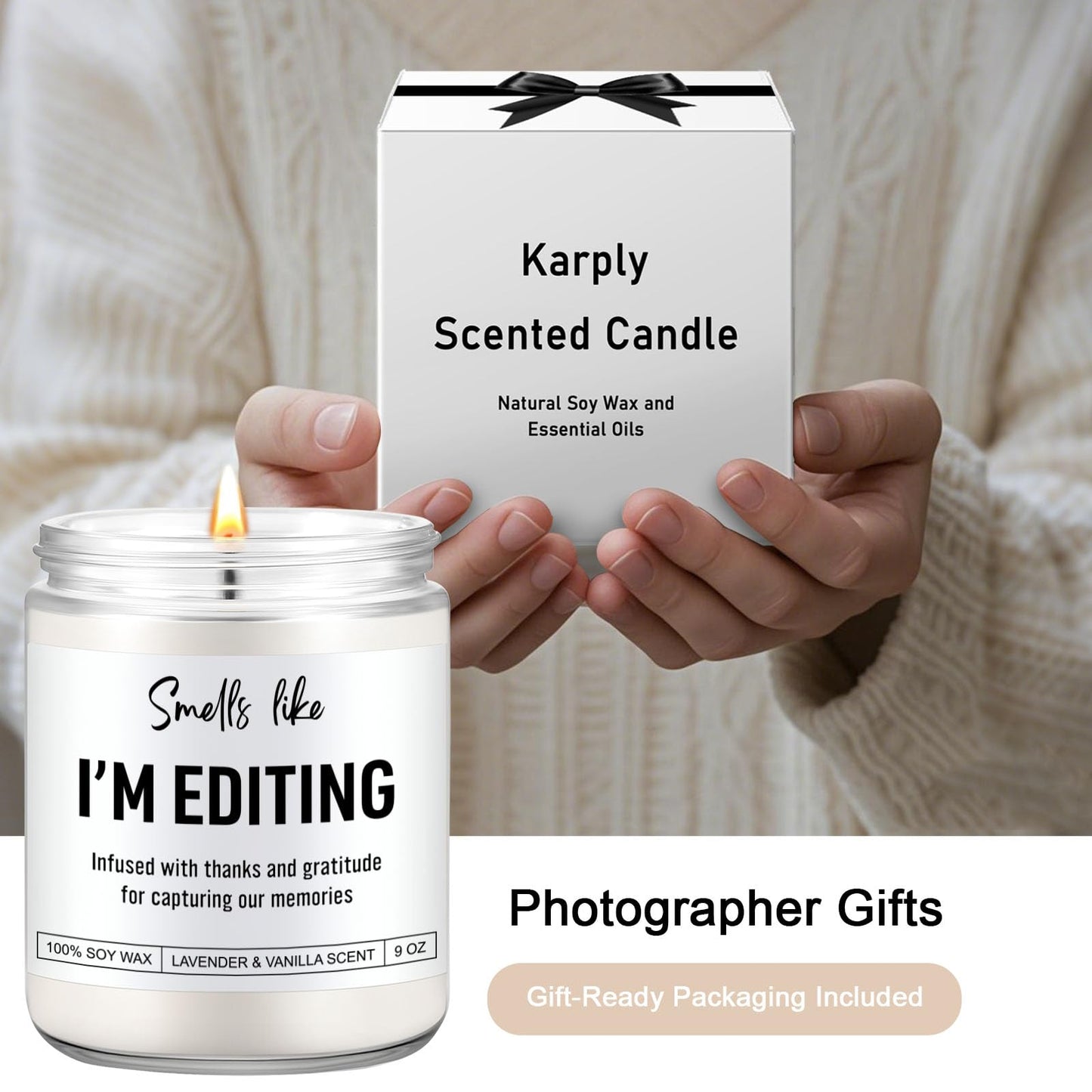 Candle, Photography Gifts for Photographers Men, Women, Photographer Gifts, Graduation, Cool Funny Presents for Photographers, Wedding, Camera Lovers, Videographer, Video Editor, Film Maker