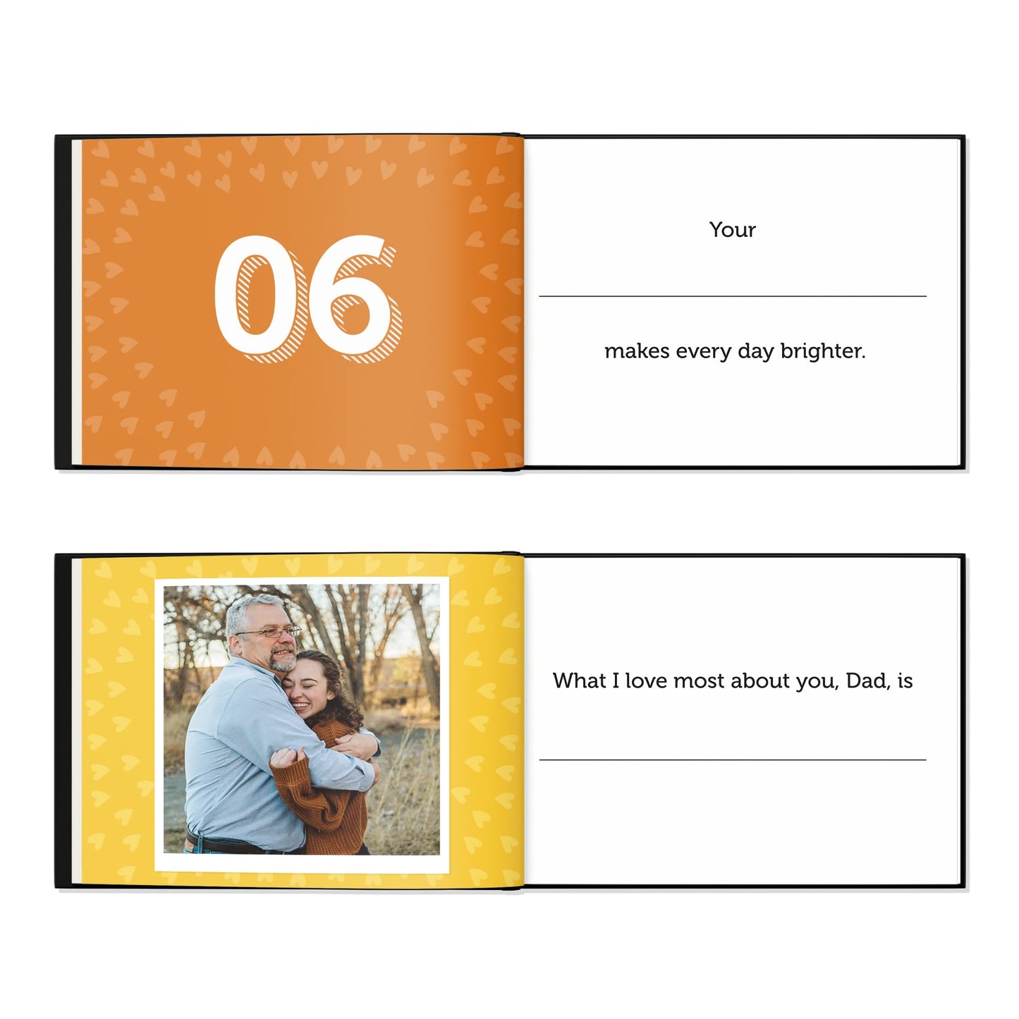 KYRAKO Fathers Day Gift for Dad from Daughter, Son, Kids - What I Love about Dad Book, Fill-in-the-Blank Book for Dad: Fun Prompt Notebook to Share Memories, Thoughtful Birthday Present & Keepsake