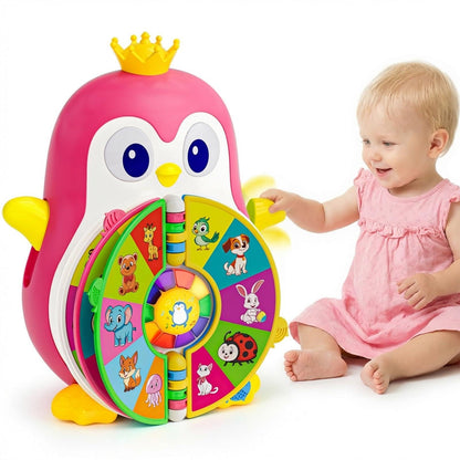 ToddlerCley Musical Penguin Toys for 1 Year Old Girl Gifts, Learning Educational Baby Toys for 1-3 Year with 5 Themes, Sound & Light, First Word Teaching 12-18 Months, 1st Birthday Girl Boy Gifts