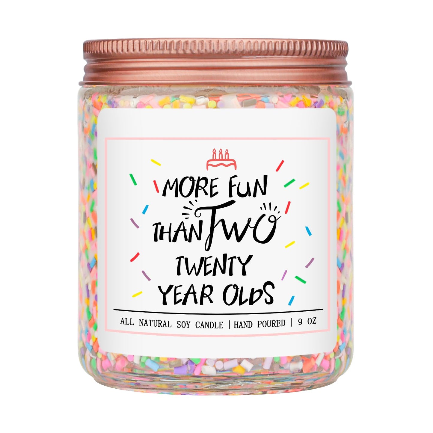 Homsolver 40th Birthday Gifts for Women, Perfect Ideas Birthday Decorations Candle Gift for Mom, Friends, Wife, Sister, Vanilla Cream Scent Handmade Aromatherapy Candles