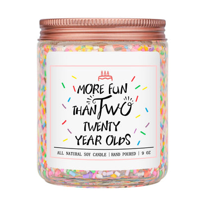 Homsolver 40th Birthday Gifts for Women, Perfect Ideas Birthday Decorations Candle Gift for Mom, Friends, Wife, Sister, Vanilla Cream Scent Handmade Aromatherapy Candles