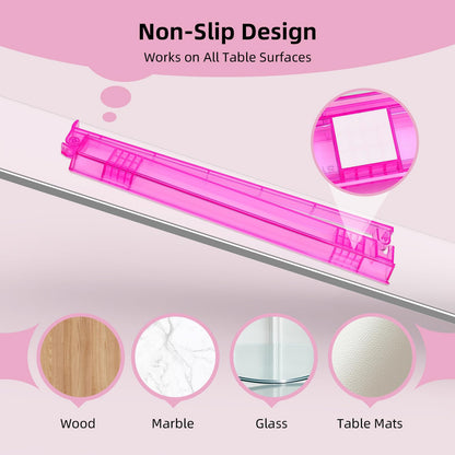 Non-Slip Mahjong Racks with Pushers, 4-Pack Clear Acrylic Racks, American Mahjong Accessories, Gift-Ready Mahjong Gifts (Clear)
