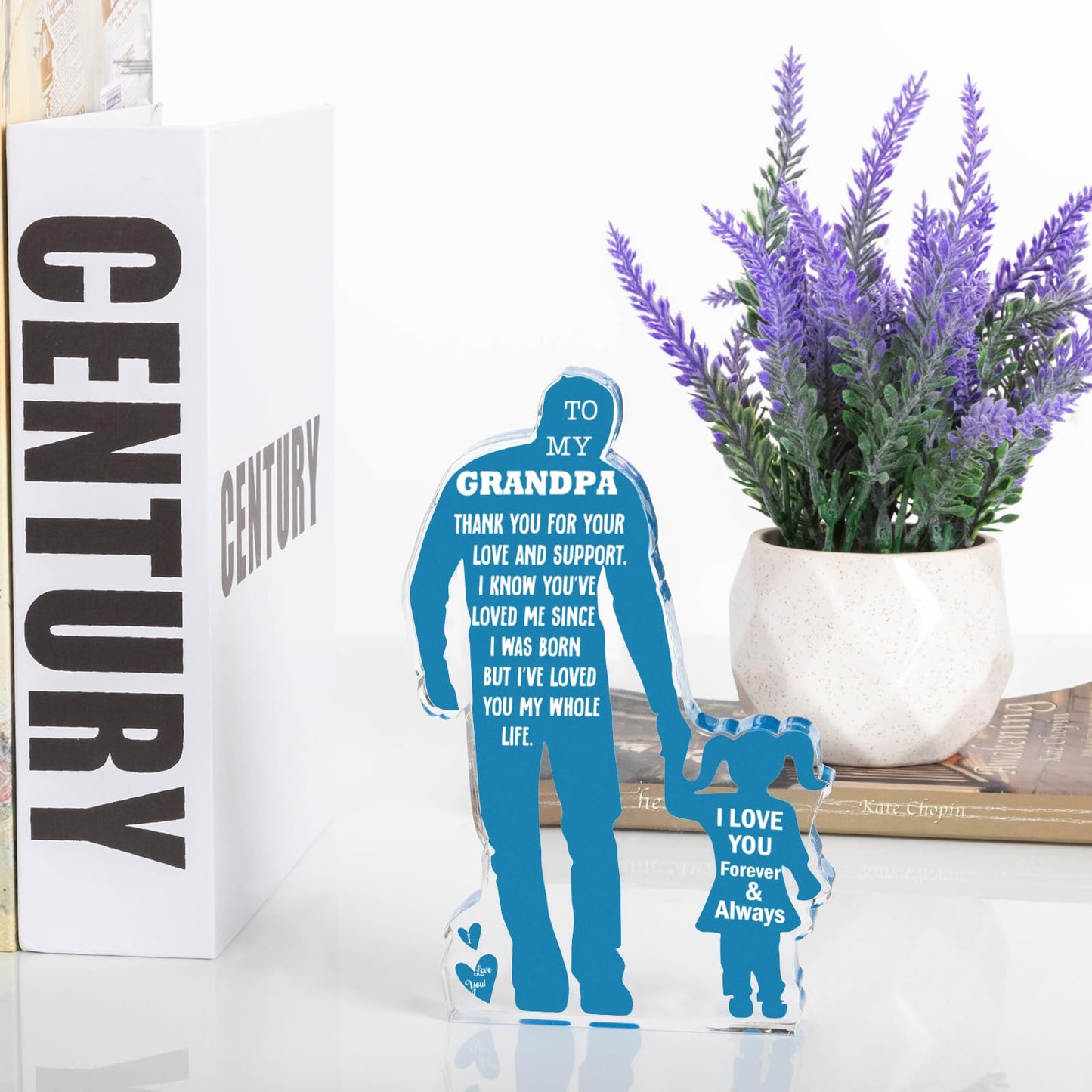 Grandpa Gifts from Granddaughter Birthday Gifts Idea for Grandfather from Granddaughter Best Grandpa Ever Gifts to My Grandpa Christmas Fathers Day Gift for Granddad Papa Acrylic Plaque Sign