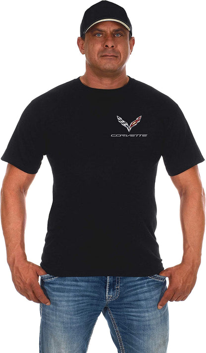 JH DESIGN GROUP Mens Corvette T-Shirt C7 C6 C5 C4 C3 C2 C1 Collage Black Shirt