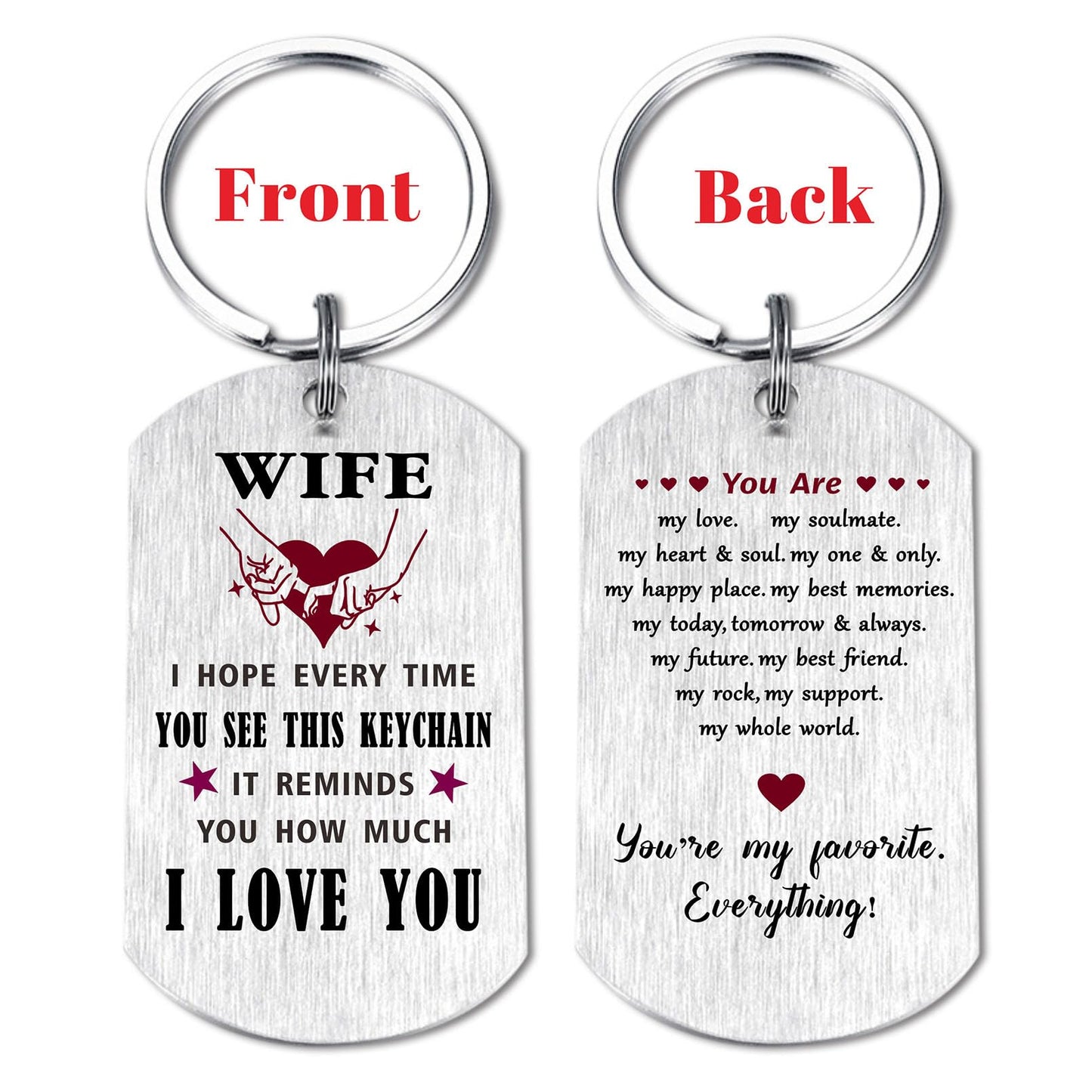 Viayen Mother's Day for Gifts Wife from Husband, Gifts for Wife Birthday Just Because Anniversary Valentines Day Keychain