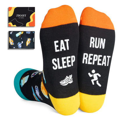 Zmart Sports Gifts for Men Women - Swim Climbing Yoga Gym Socks for Runner Skateboarder