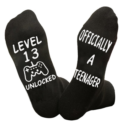Novelty Gamers Socks Gifts For Christmas,Birthday,Video Game Gifts,Funny Saying Crew Socks for Men,Women and Teens
