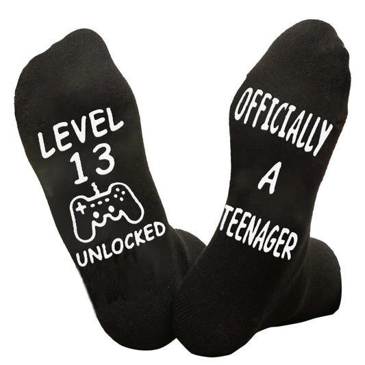 Novelty Gamers Socks Gifts For Christmas,Birthday,Video Game Gifts,Funny Saying Crew Socks for Men,Women and Teens