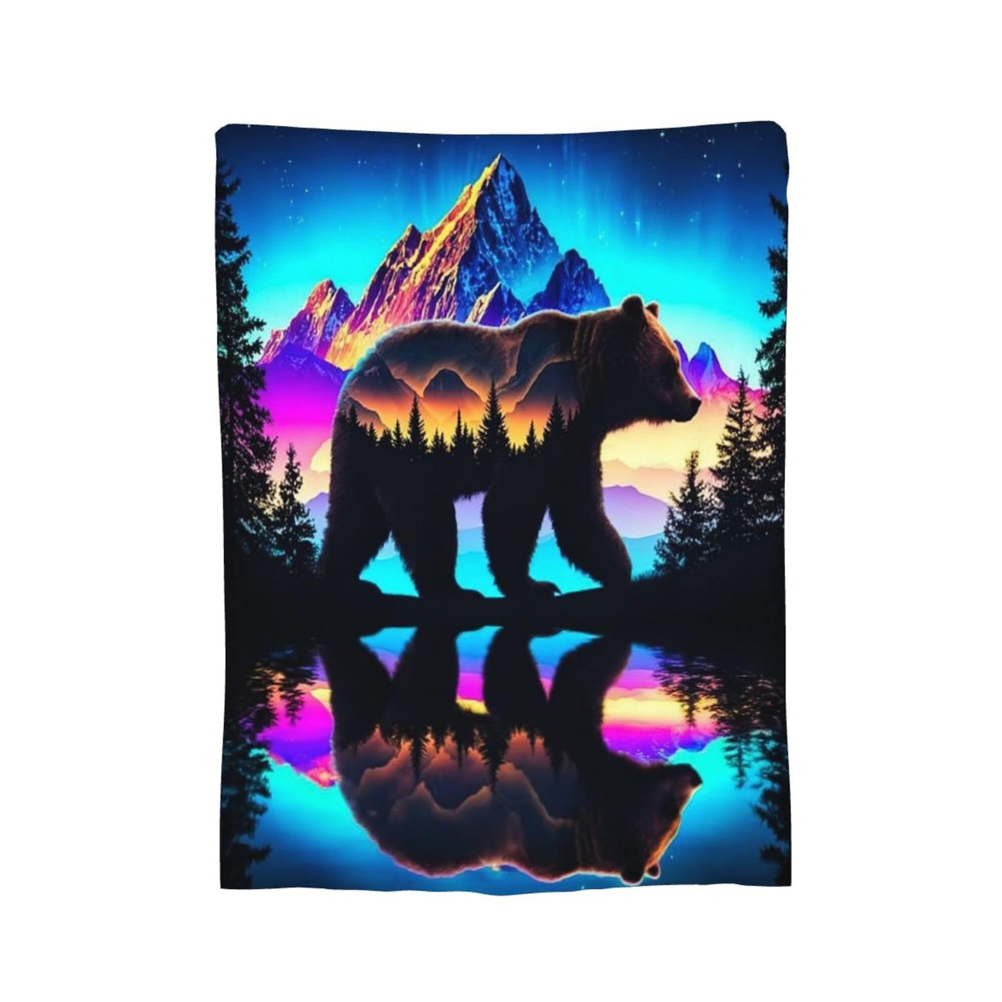 Bear Blanket Bear Fleece Throw Blanket Super Soft Fuzzy Plush Cozy Warm Bears Decor Stuffed Bedding Blankets Gift for Boys Girls Men Women Kids & Adult 50"X40"