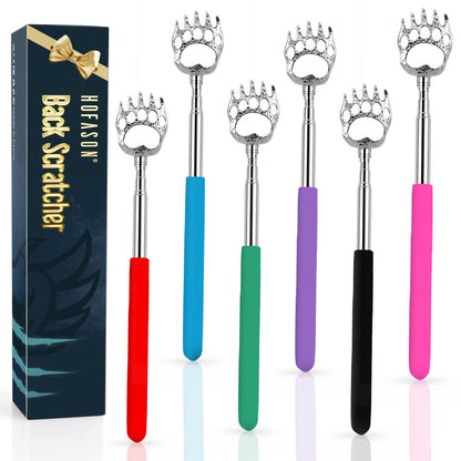 HOFASON 6 Pack Back Scratcher Fathers Day Dad Gifts, White Elephant Gifts for Adults, Stocking Stuffers for Men Women Teens, Prizes for Adults (Muti)