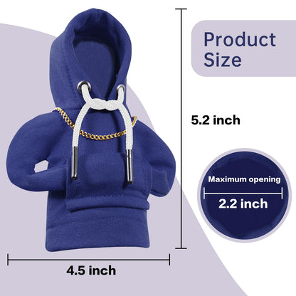 Car Shift Knob Hoodie, Funny Gear Shift Knob Shirt Sweater, Winter Warm Shift Knob Cover Sweater Shirt, Automotive Interior Novelty Accessories Decorations, Universal Fit Knob Cover Gift (Blue)