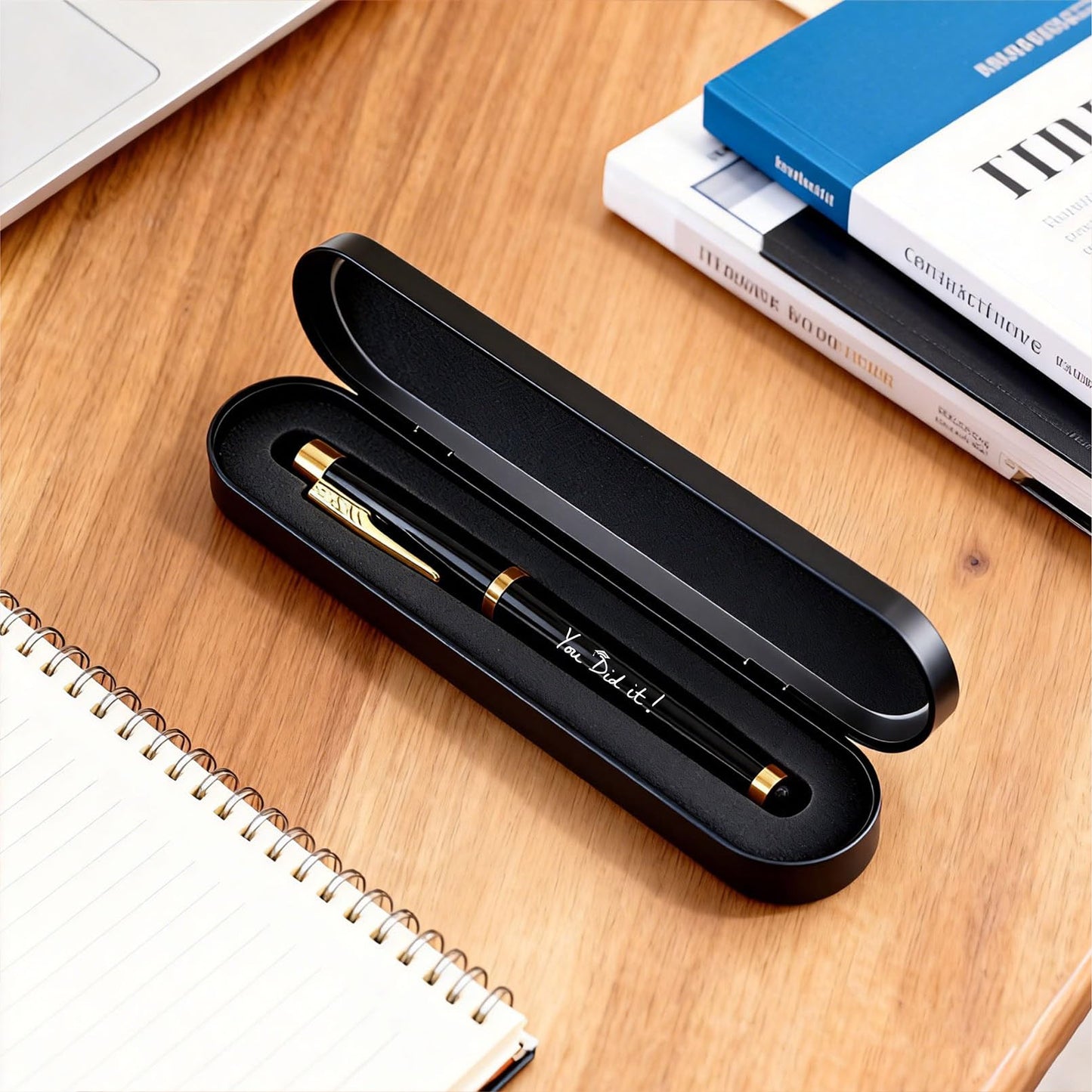 Master's Degree Graduation Gifts - Engraved Graduation Gel Pen & Case - Congrats Graduate Keepsake Pen Gift for Master Student MBA MS MA & MFA Graduates