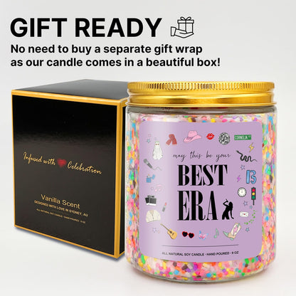 Taylor Birthday Candles, Taylor Gifts Merch Ideas, Cute Candle Gift for Women, Christmas Stocking Stuffers Gift for Girls Boys (Best Era)