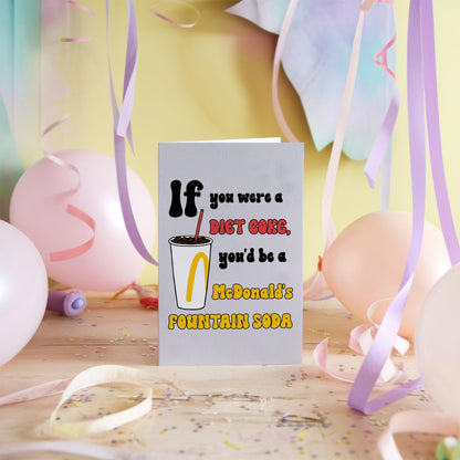 Diet Coke Gifts -Birthday Mother's Day Card - Funny Gift For Diet Coke Lover Family Friend