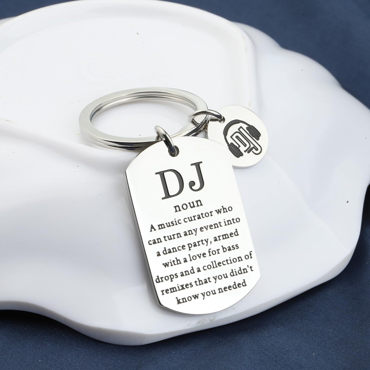 FAADBUK DJ Keychain - Disco DJ Appreciation Gift