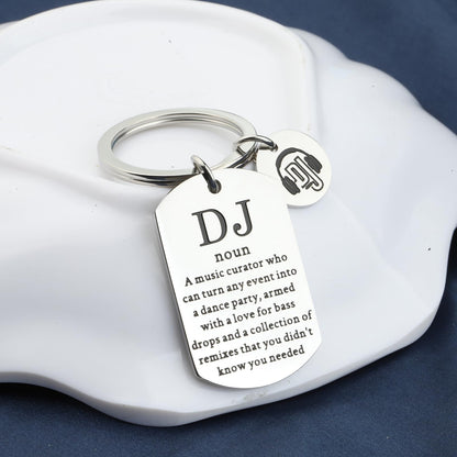 FAADBUK DJ Keychain - Disco DJ Appreciation Gift