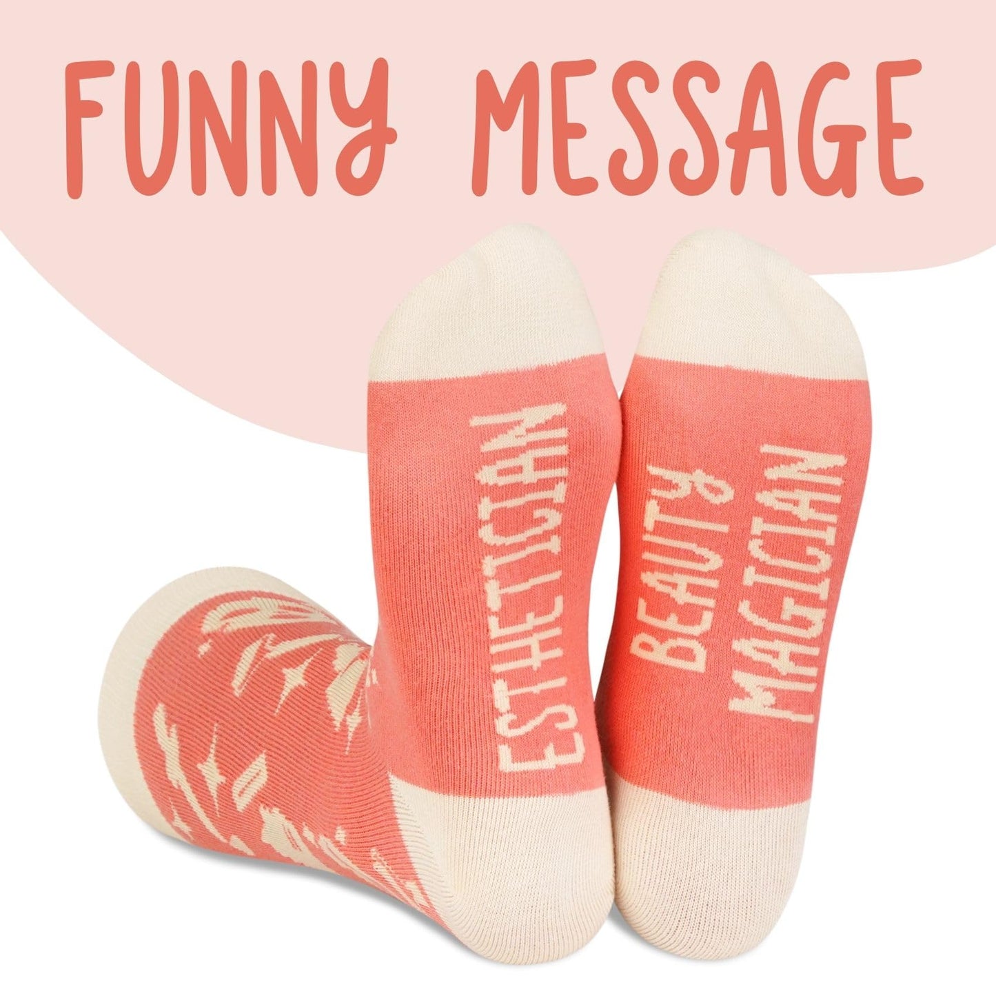 InnoBeta Esthetician gifts for Women, Funny Beauty Magician Gifts, Perfect for Birthday & Christmas, One Size Crew Socks
