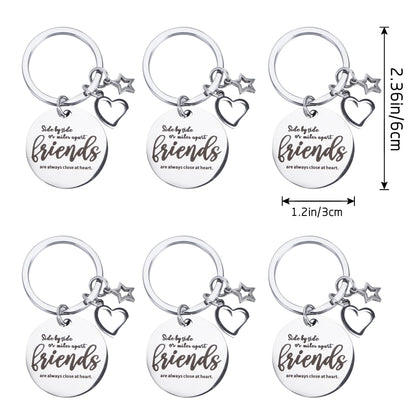 Kolewo4ever 12 Pieces Girl Trip Gifts Favors Bulk Friend Appreciation Gifts Set 4 Friends Wine Tumbler 4 Friends Cosmetic Bag 4 Keychains Appreciation Funny Long Distance Friendship Gift