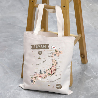 VAMSII Japanese Landmarks & Animals Lover Tote Bag - Tokyo Souvenir