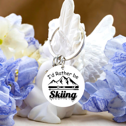 Ski Gifts for Men Skiing Accessories Keychains Ski Themed Gifts for Men Son Brother Boyfriend Family Friend Skiing Lover Birthday Christmas Snowboard Gift Ski Stuff Keyring