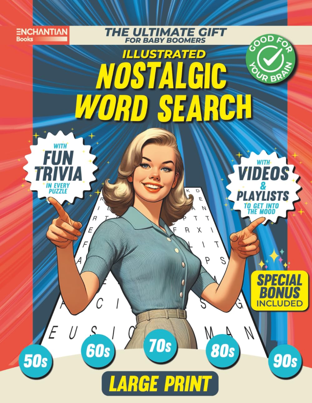 Nostalgic Word Search: The Ultimate Gift for Baby Boomers | Special Puzzles with Videos, Fun Trivia, Nostalgic Illustrations & Memory Prompts | Large ... (Perfect Nostalgic Gifts: Puzzles and More!)