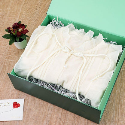 Large Gift Box 13.5x11.8x4.7 Inches, Green Gift Boxes for Presents with Magnetic Closure Lid, Luxury Gift Box Rectangle Collapsible Boxes for Gift Packaging