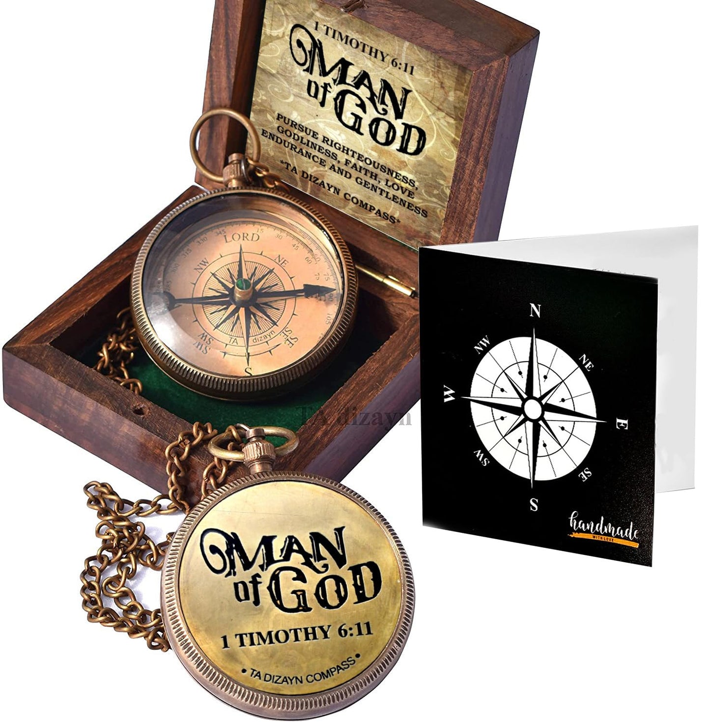 For I Know The Plans I Have For You, Jeremiah 29:11, Solid Brass Directional Engraved Compass, Baptism Gifts for Boys Girls, First Communion, Christian Gifts for Men, First Confirmation Gifts for Boys