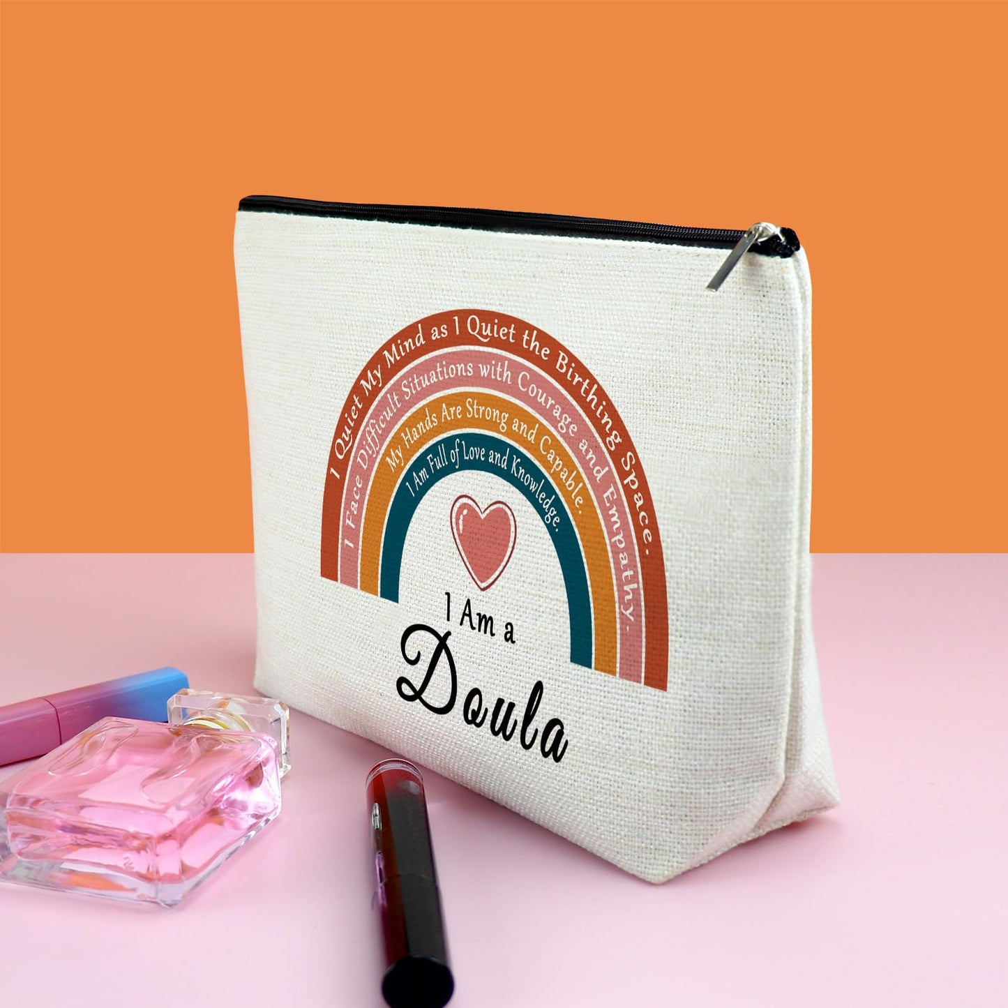 Thank You Gift for Midwife Makeup Bag Appreciation Gifts for Doula Postpartum Nurse Inspirational Survival Gifts for Grandma Mom Friend Graduation Gift for Obstetric Doctor Coworker Travel Pouch
