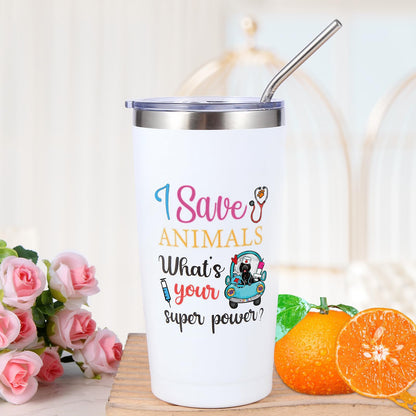 Bayelove Vet Tech Gifts, Veterinary Gift, Veterinarian Gifts for Women, Veterinarian Appreciation Gift, Tumbler Mug Basket Set for Vet Tech Graduate, Veterinary Practitioners