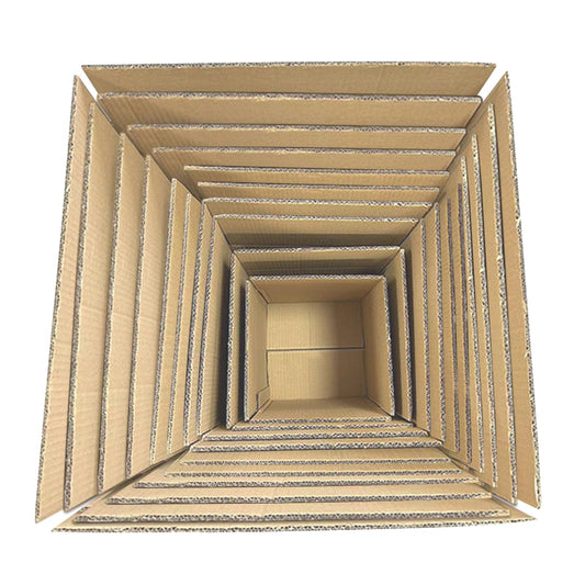 XiyaxiVici 10 PCS Square Prank Gift Box Surprise Boxes in a Box Nesting Carton Funny Gag Gift for Wedding Birthday Anniversaries Wrapping Present or Decor Assorted Sizes (3.15-6.7 Inch)
