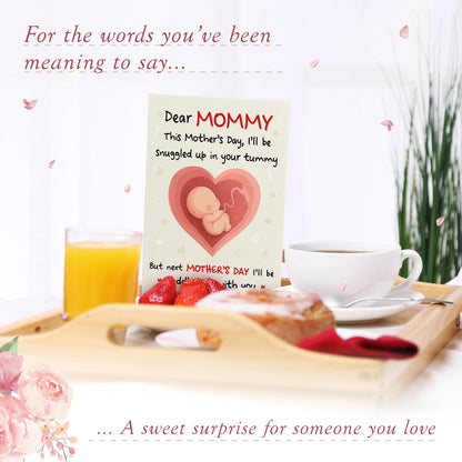HUNIGIFT First Mothers Day Card for New Mom, Mom to be - Happy Mother to be Mothers Day Card for Expecting Moms, Pregnant Moms, Pregnant Daughter Wife from The Bump - 5.3''x 8.0'' Card & Envelope