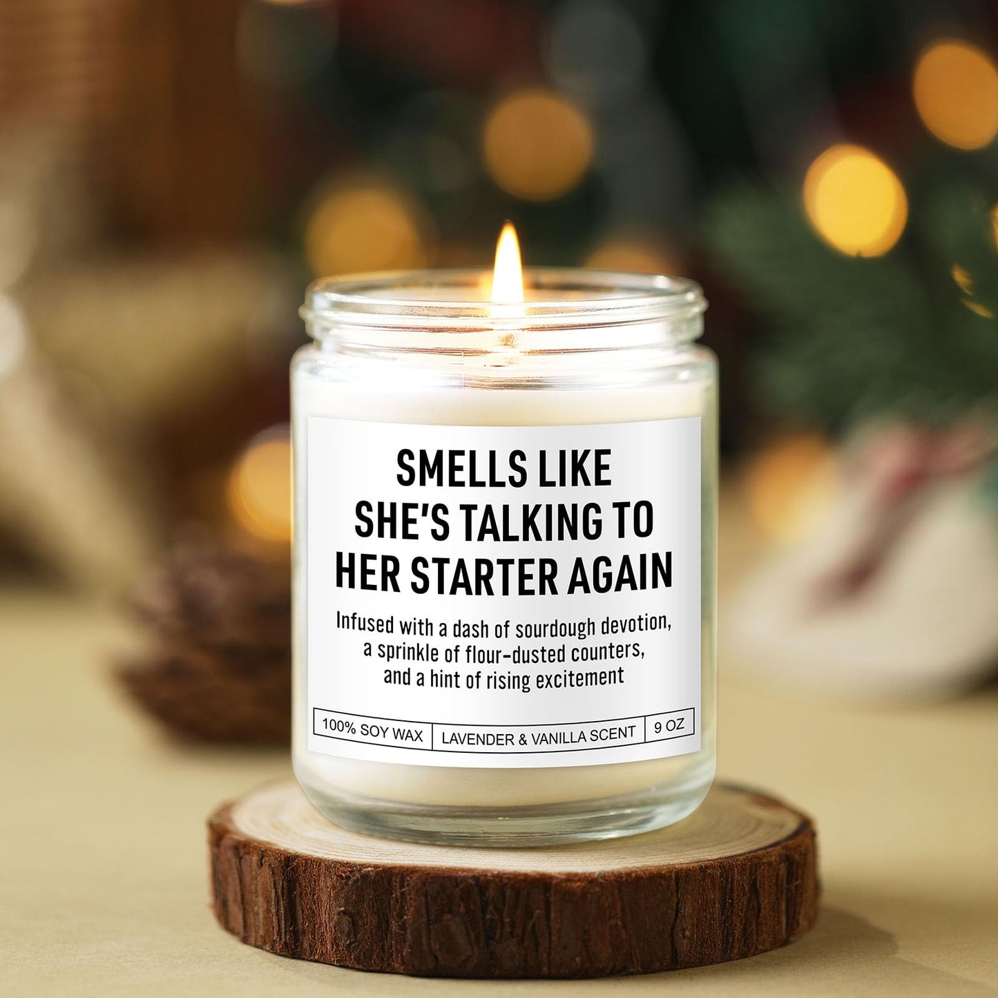 Funny Sourdough Starter Candle, Sourdough Gifts for Women, Unique Gifts for Sourdough Bakers, Bread Makers, Enthusiasts & Lovers, Sour Dough Accessories, Birthday, Mothers Day Baking Presents
