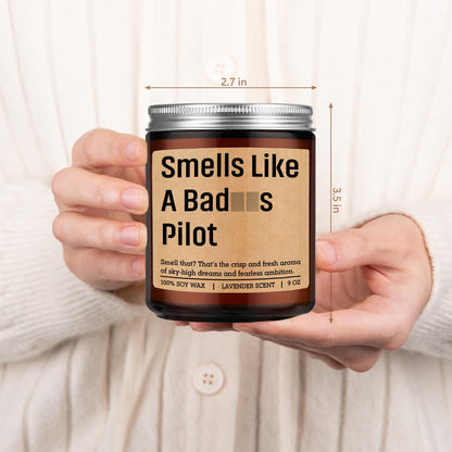 LEADO Aviator Candle, Pilot Gifts for Men, Women - Airplane, Aviation Gifts for Pilots - Cool Fathers Day, Birthday, Graduation Presents for Aviator Friend, Dad, Son, Husband - Funny Aviation Decor