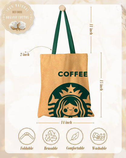Miss Adola Aesthetic Canvas Tote Bag - Reusable Shoulder Tote Bag for Women Lady Casual Vacation, Shopping, Work, Gym