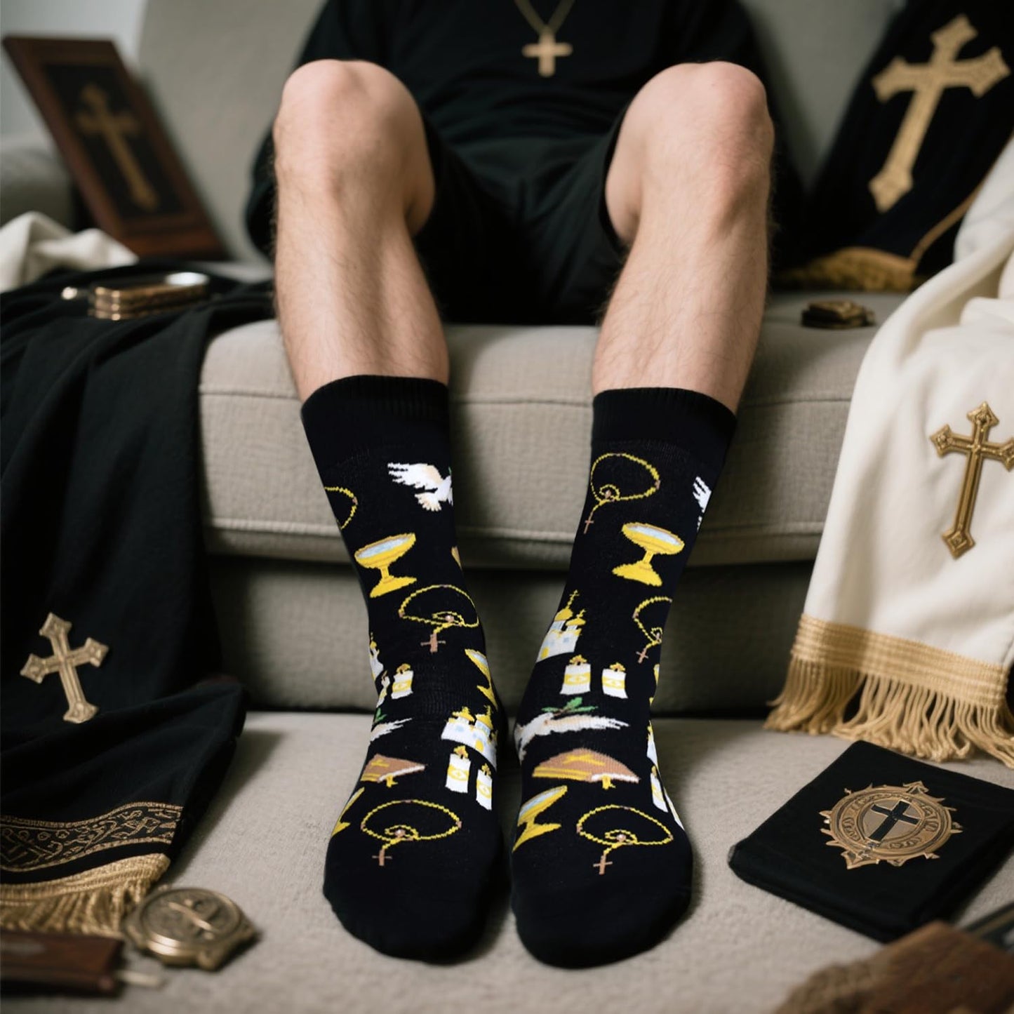 GOLIN Funny Job& Occupation Dress Socks Gifts Idea for Men Women, Novelty Birthday Present for Coworkers Boss