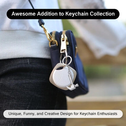 Hammer Keychain Tiny Construction Ornament for Engineers Car Key Stick Figure Tool Creative Metal Chain Pendant Unique Present for Men