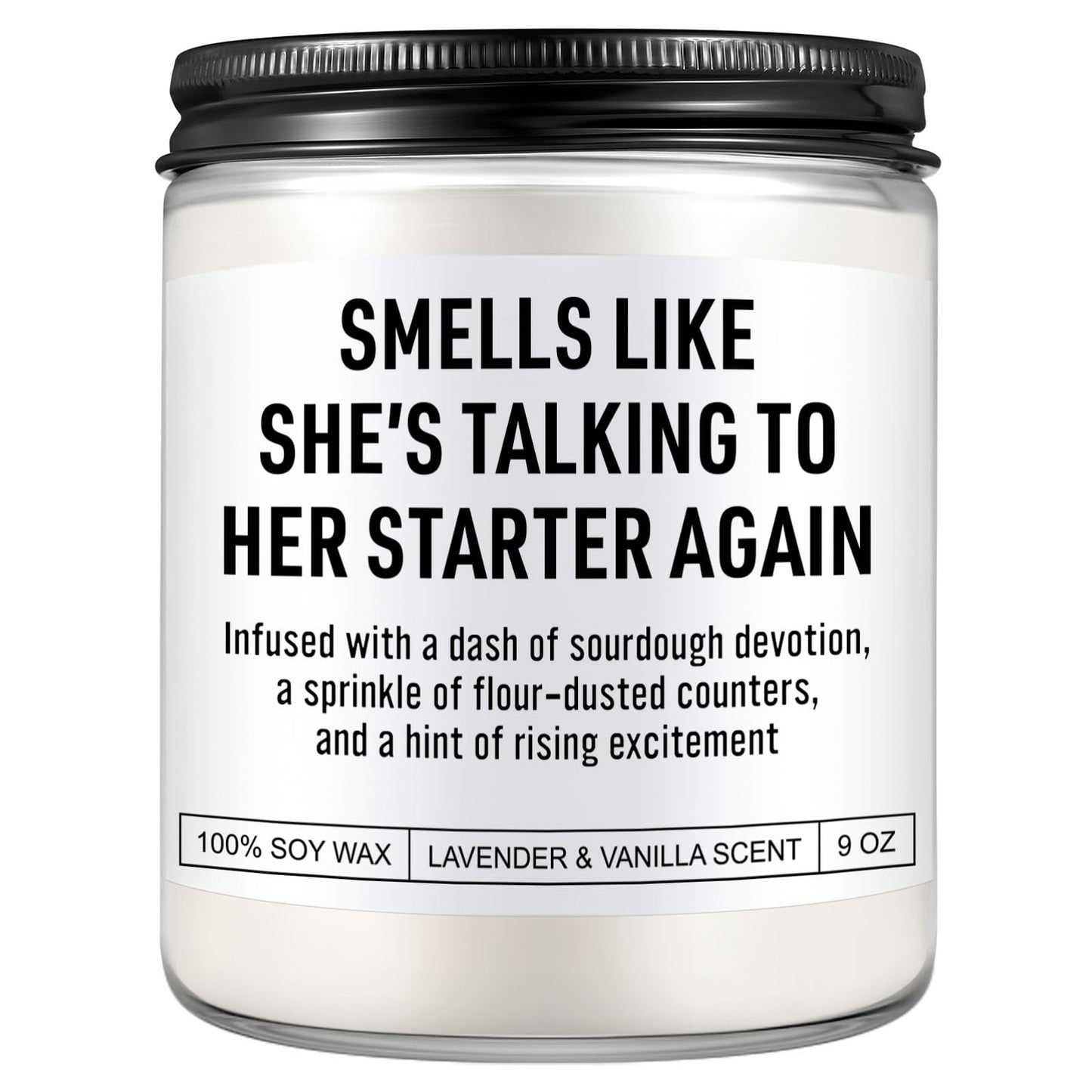 Funny Sourdough Starter Candle, Sourdough Gifts for Women, Unique Gifts for Sourdough Bakers, Bread Makers, Enthusiasts & Lovers, Sour Dough Accessories, Birthday, Mothers Day Baking Presents
