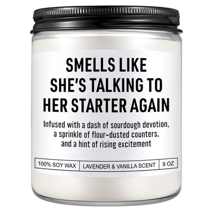 Funny Sourdough Starter Candle, Sourdough Gifts for Women, Unique Gifts for Sourdough Bakers, Bread Makers, Enthusiasts & Lovers, Sour Dough Accessories, Birthday, Mothers Day Baking Presents