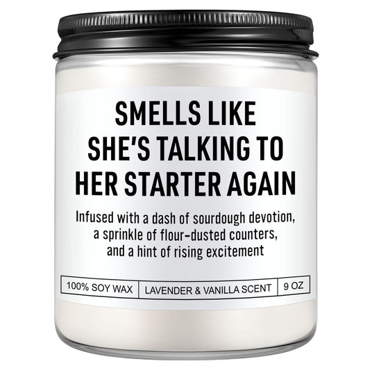 Funny Sourdough Starter Candle, Sourdough Gifts for Women, Unique Gifts for Sourdough Bakers, Bread Makers, Enthusiasts & Lovers, Sour Dough Accessories, Birthday, Mothers Day Baking Presents