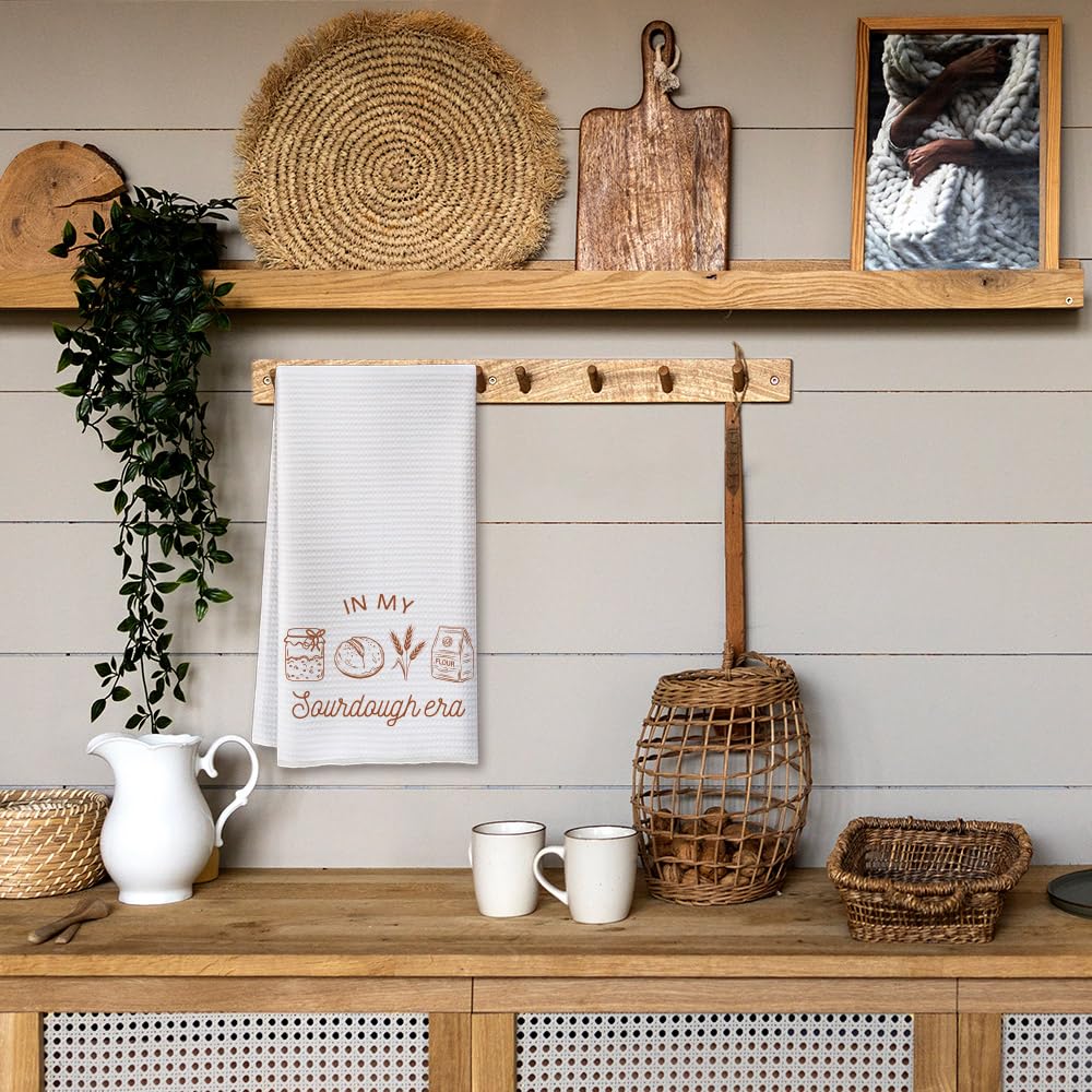 in My Sourdough Era Sourdough Flour Sack Kitchen Towels Funny Sourdough Kitchen Towel Gifts for Baker Mom Grandma, Sourdough Bread Towel Sourdough Bread Baker Gifts Bakers Lover Towels 16x24