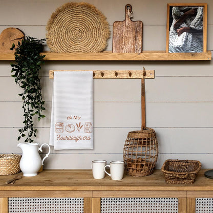 in My Sourdough Era Sourdough Flour Sack Kitchen Towels Funny Sourdough Kitchen Towel Gifts for Baker Mom Grandma, Sourdough Bread Towel Sourdough Bread Baker Gifts Bakers Lover Towels 16x24