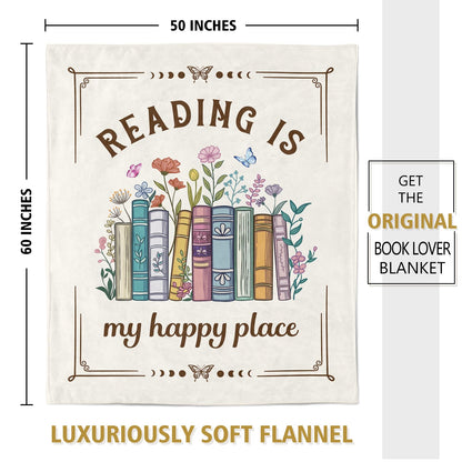 Book Lovers Gifts, Reading Blanket Gifts for Book Lovers, Unique Bookish Presents for Reader Bookworm on Birthday Christmas Soft Flannel Throw Blanket 60"x50"