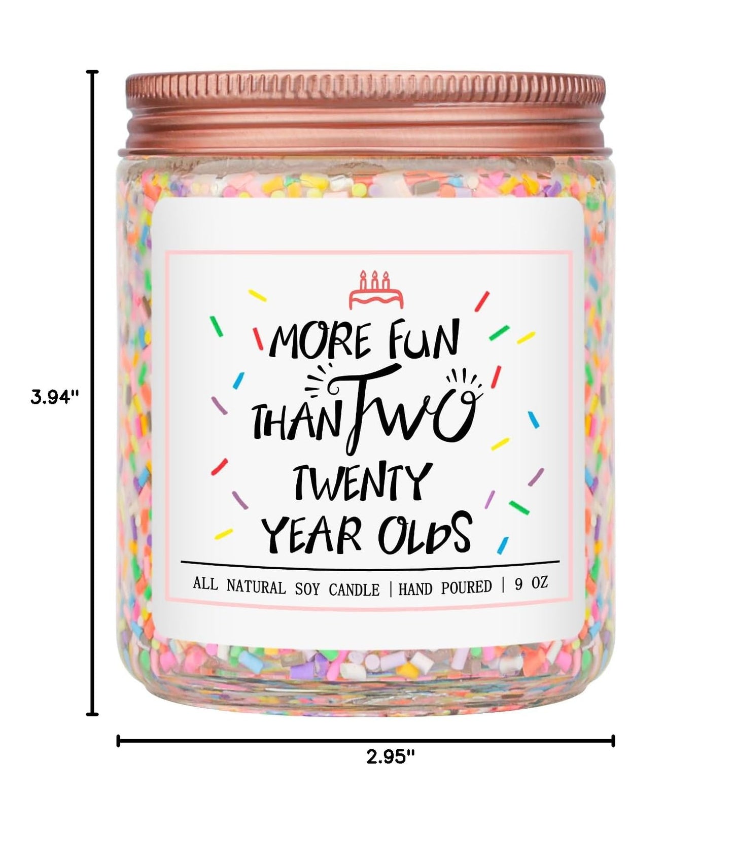 Homsolver 40th Birthday Gifts for Women, Perfect Ideas Birthday Decorations Candle Gift for Mom, Friends, Wife, Sister, Vanilla Cream Scent Handmade Aromatherapy Candles