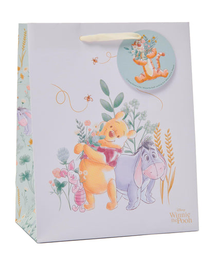 UK Greetings Disney Winnie The Pooh Medium Gift Bag for Him/Her/Friend - for Birthdays, Thank You & Other Events - Pooh & Eeyore Design
