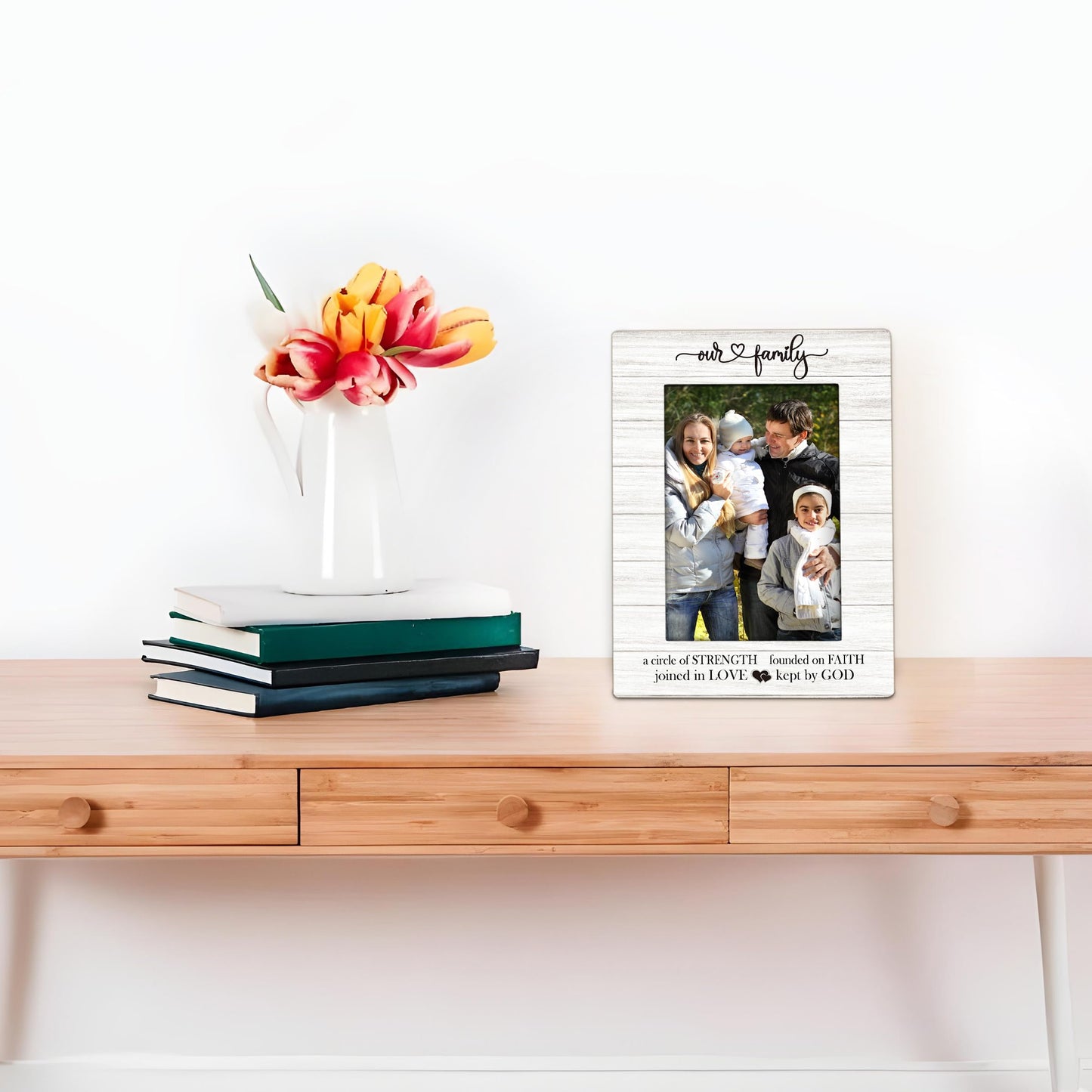 Family Picture Frames 4x6, Family Frame, Adoption Day Gifts, FamilyGifts, AdoptionGifts For Adoptive Parents, Religious Spiritual FamilyDecorative Photo Picture Frame for Table Desk Decor