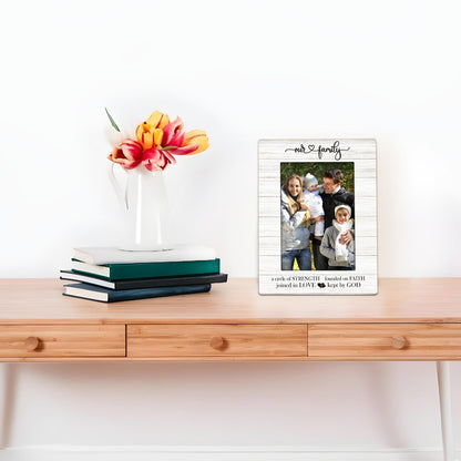 Family Picture Frames 4x6, Family Frame, Adoption Day Gifts, FamilyGifts, AdoptionGifts For Adoptive Parents, Religious Spiritual FamilyDecorative Photo Picture Frame for Table Desk Decor